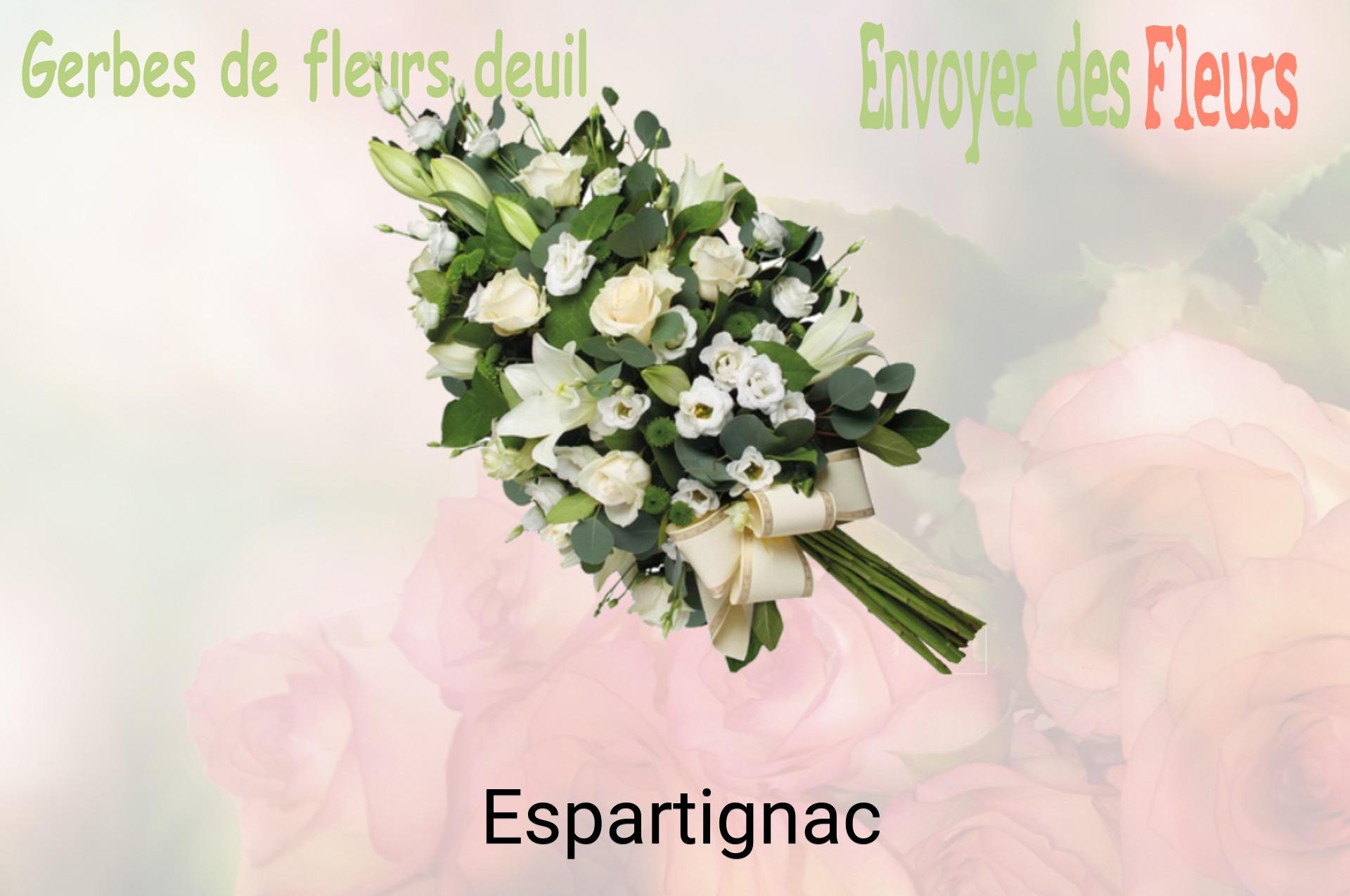 Gerbe de fleurs de deuil livrée à Espartignac